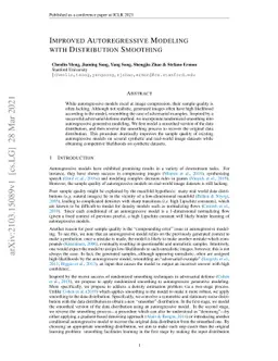 Improved Autoregressive Modeling with Distribution Smoothing