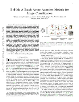BA^2M: A Batch Aware Attention Module for Image Classification