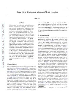 Hierarchical Relationship Alignment Metric Learning