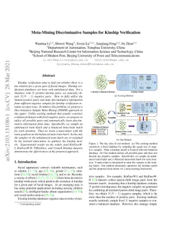 Meta-Mining Discriminative Samples for Kinship Verification