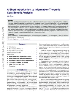 A Short Introduction to Information-Theoretic Cost-Benefit Analysis