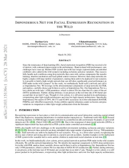 Imponderous Net for Facial Expression Recognition in the Wild