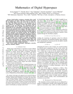 Mathematics of Digital Hyperspace