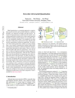 Zero-shot Adversarial Quantization