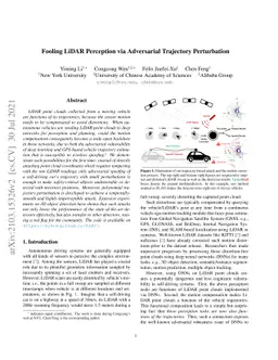Fooling LiDAR Perception via Adversarial Trajectory Perturbation