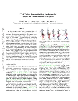 POSEFusion: Pose-guided Selective Fusion for Single-view Human
  Volumetric Capture