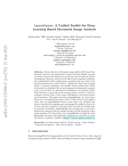 LayoutParser: A Unified Toolkit for Deep Learning Based Document Image
  Analysis