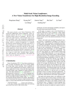 Multi-Scale Vision Longformer: A New Vision Transformer for
  High-Resolution Image Encoding