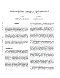 Attention-guided Image Compression by Deep Reconstruction of Compressive
  Sensed Saliency Skeleton