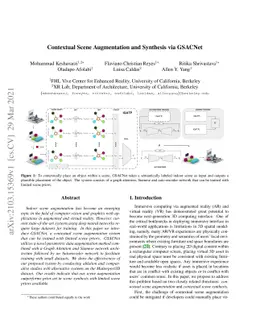 Contextual Scene Augmentation and Synthesis via GSACNet