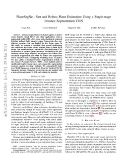 PlaneSegNet: Fast and Robust Plane Estimation Using a Single-stage
  Instance Segmentation CNN