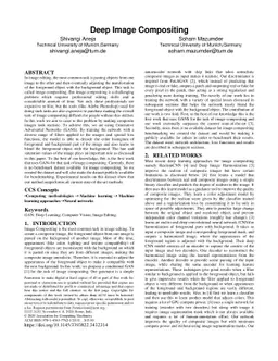 Deep Image Compositing