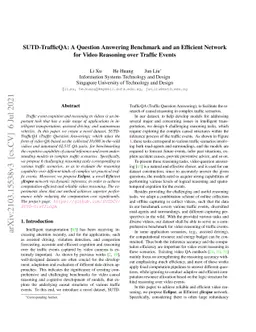 SUTD-TrafficQA: A Question Answering Benchmark and an Efficient Network
  for Video Reasoning over Traffic Events