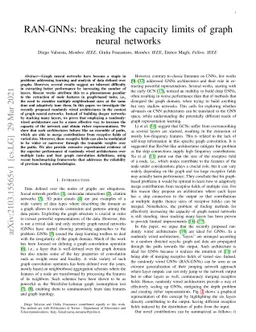 RAN-GNNs: breaking the capacity limits of graph neural networks