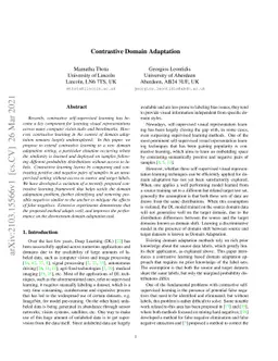 Contrastive Domain Adaptation