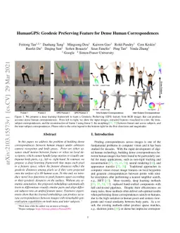 HumanGPS: Geodesic PreServing Feature for Dense Human Correspondences