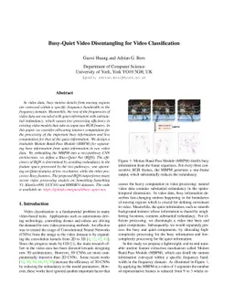 Busy-Quiet Video Disentangling for Video Classification