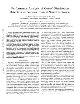 Performance Analysis of Out-of-Distribution Detection on Various Trained
  Neural Networks