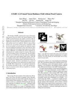 GNeRF: GAN-based Neural Radiance Field without Posed Camera
