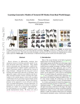 Learning Generative Models of Textured 3D Meshes from Real-World Images