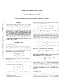 Competing Adaptive Networks