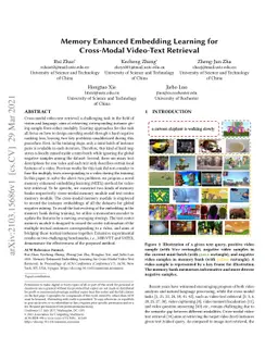 Memory Enhanced Embedding Learning for Cross-Modal Video-Text Retrieval