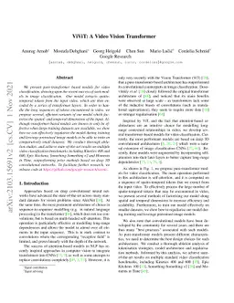 ViViT: A Video Vision Transformer