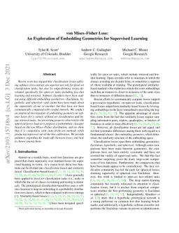 von Mises-Fisher Loss: An Exploration of Embedding Geometries for
  Supervised Learning