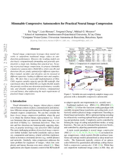 Slimmable Compressive Autoencoders for Practical Neural Image
  Compression
