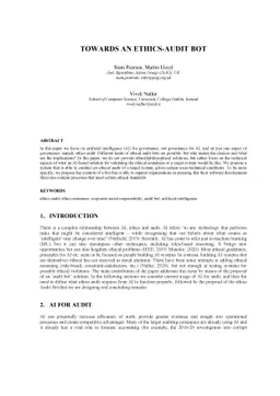 Towards An Ethics-Audit Bot