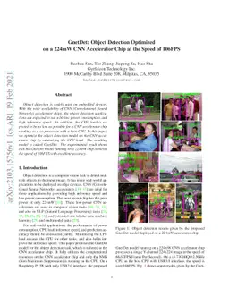 GnetDet: Object Detection Optimized on a 224mW CNN Accelerator Chip at
  the Speed of 106FPS