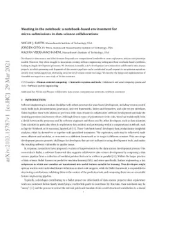 Meeting in the notebook: a notebook-based environment for
  micro-submissions in data science collaborations