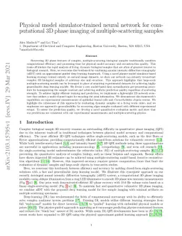 Physical model simulator-trained neural network for computational 3D
  phase imaging of multiple-scattering samples