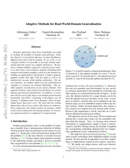 Adaptive Methods for Real-World Domain Generalization