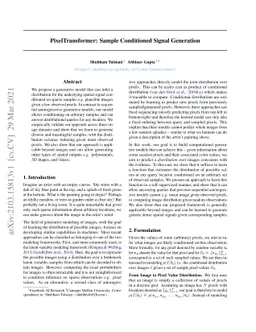 PixelTransformer: Sample Conditioned Signal Generation