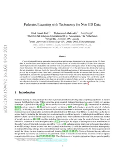 Federated Learning with Taskonomy for Non-IID Data