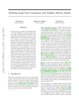 Modeling Graph Node Correlations with Neighbor Mixture Models