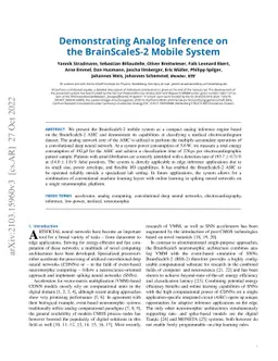 Demonstrating Analog Inference on the BrainScaleS-2 Mobile System