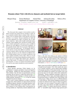 Domain-robust VQA with diverse datasets and methods but no target labels