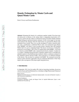 Density Estimation by Monte Carlo and Quasi-Monte Carlo