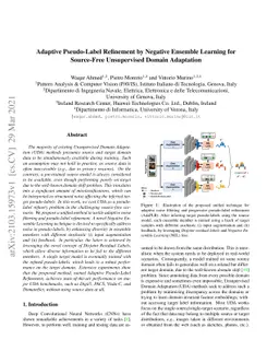 Adaptive Pseudo-Label Refinement by Negative Ensemble Learning for
  Source-Free Unsupervised Domain Adaptation