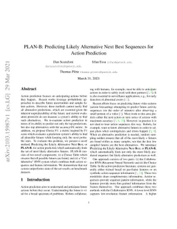 PLAN-B: Predicting Likely Alternative Next Best Sequences for Action
  Prediction