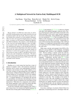 A Multiplexed Network for End-to-End, Multilingual OCR