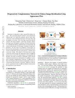 Progressively Complementary Network for Fisheye Image Rectification
  Using Appearance Flow