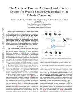 The Matter of Time -- A General and Efficient System for Precise Sensor
  Synchronization in Robotic Computing