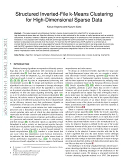 Structured Inverted-File k-Means Clustering for High-Dimensional Sparse
  Data