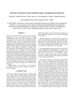FONTNET: On-Device Font Understanding and Prediction Pipeline