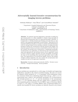 Adversarially learned iterative reconstruction for imaging inverse
  problems