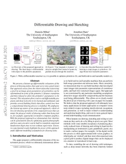 Differentiable Drawing and Sketching