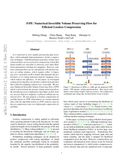 iVPF: Numerical Invertible Volume Preserving Flow for Efficient Lossless
  Compression